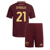 Camisa de time de futebol AS Roma Paulo Dybala #21 Replicas 1º Equipamento Infantil 2024-25 Manga Curta (+ Calças curtas)